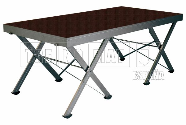 Tarimas modulares modelo SCISSOR Trenomat-RETOM